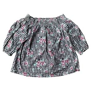 No Comment Blouse Women’s Small Multicolor Floral Off the Shoulder ¾ Sleeve Boho